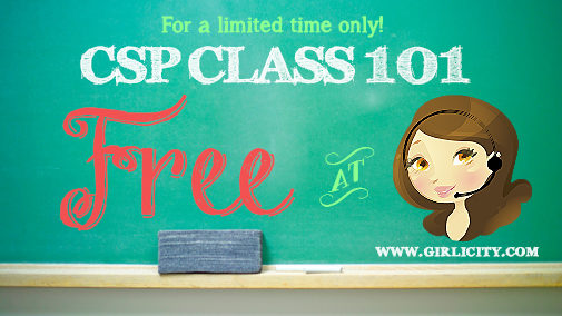 For a limited time only! CSP Class 101 Free at Girlicity.com