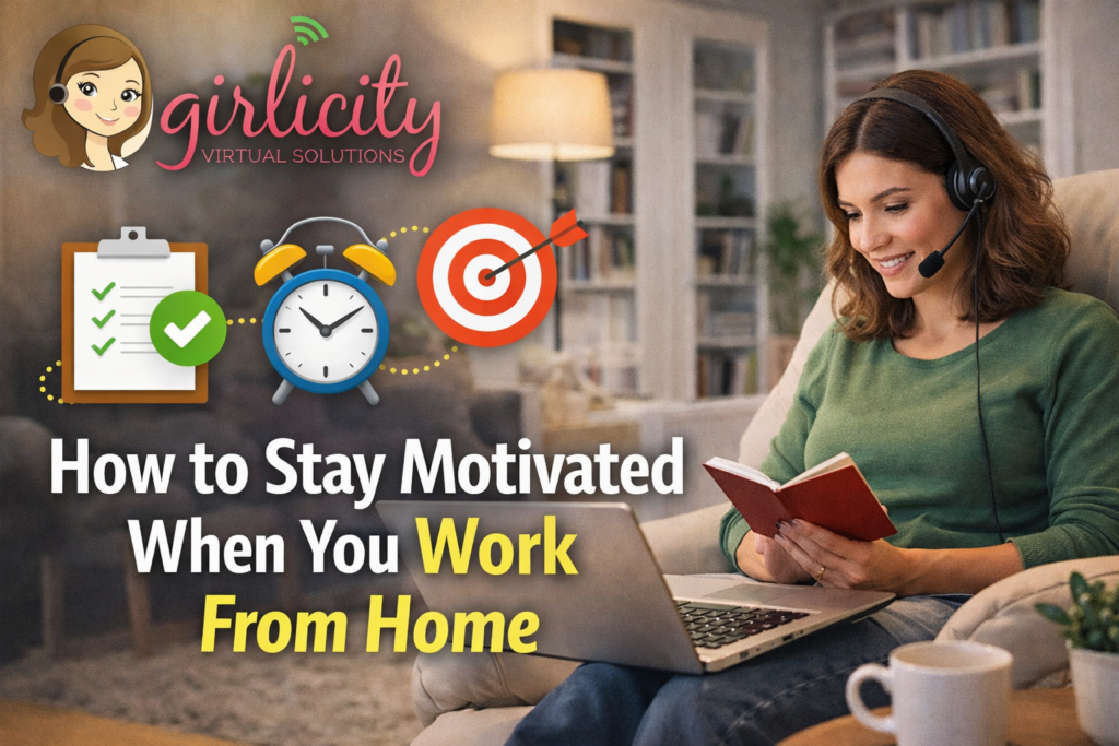 How to Stay Motivated When You Work From Home - Girlicity Girlicity